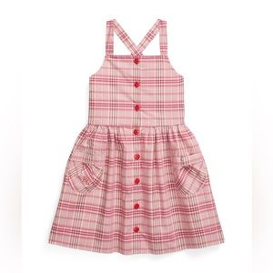 Ralph Lauren - Plaid Cotton Poplin Dress - Polo Country Pink - 4T